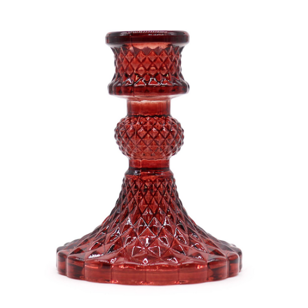 Candle Holder Vintage Vampire Red